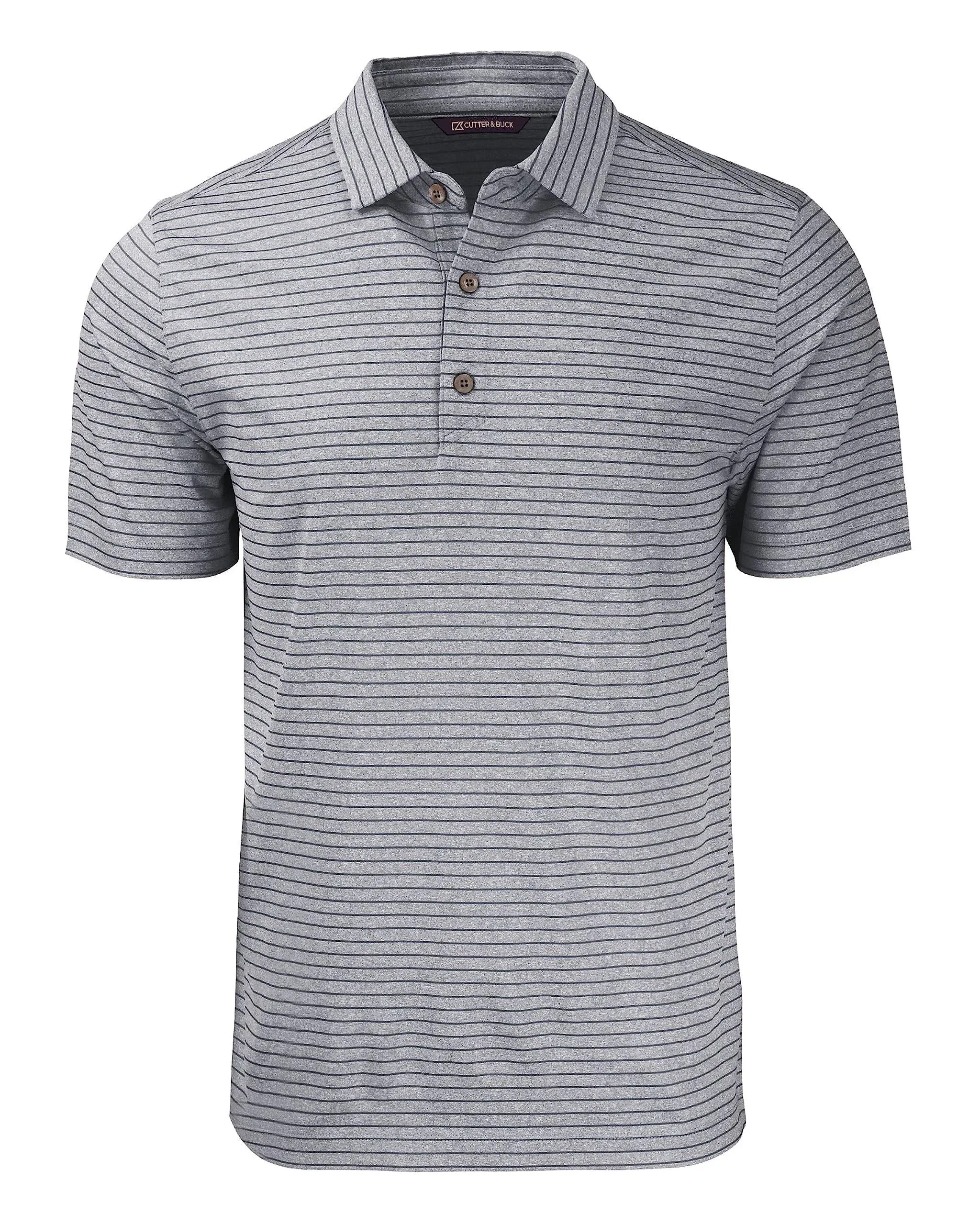 Cutter & Buck Forge Eco Heather Stripe Stretch Recycled Mens Big & Tall Polo