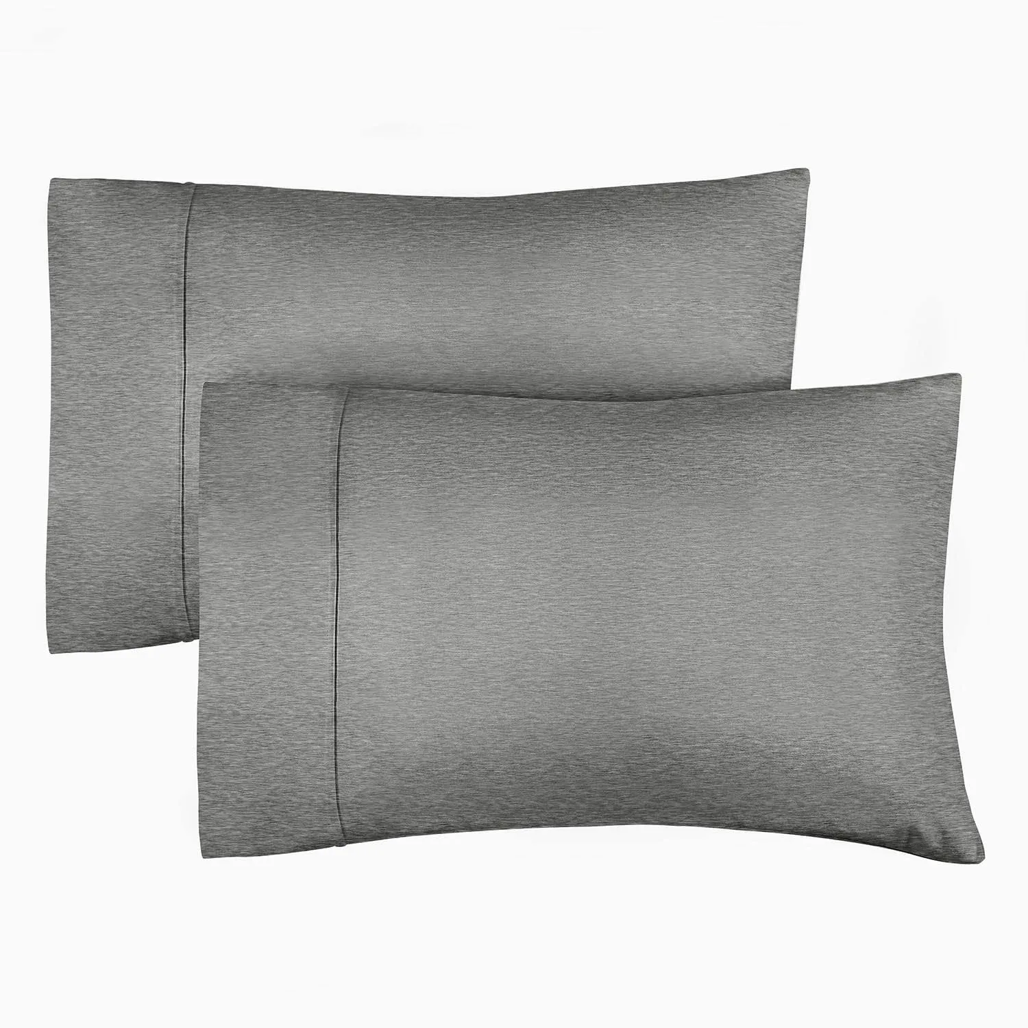 CGK Unlimited Soft Microfiber Pillowcase Set of 2 - Queen - Heathered Grey