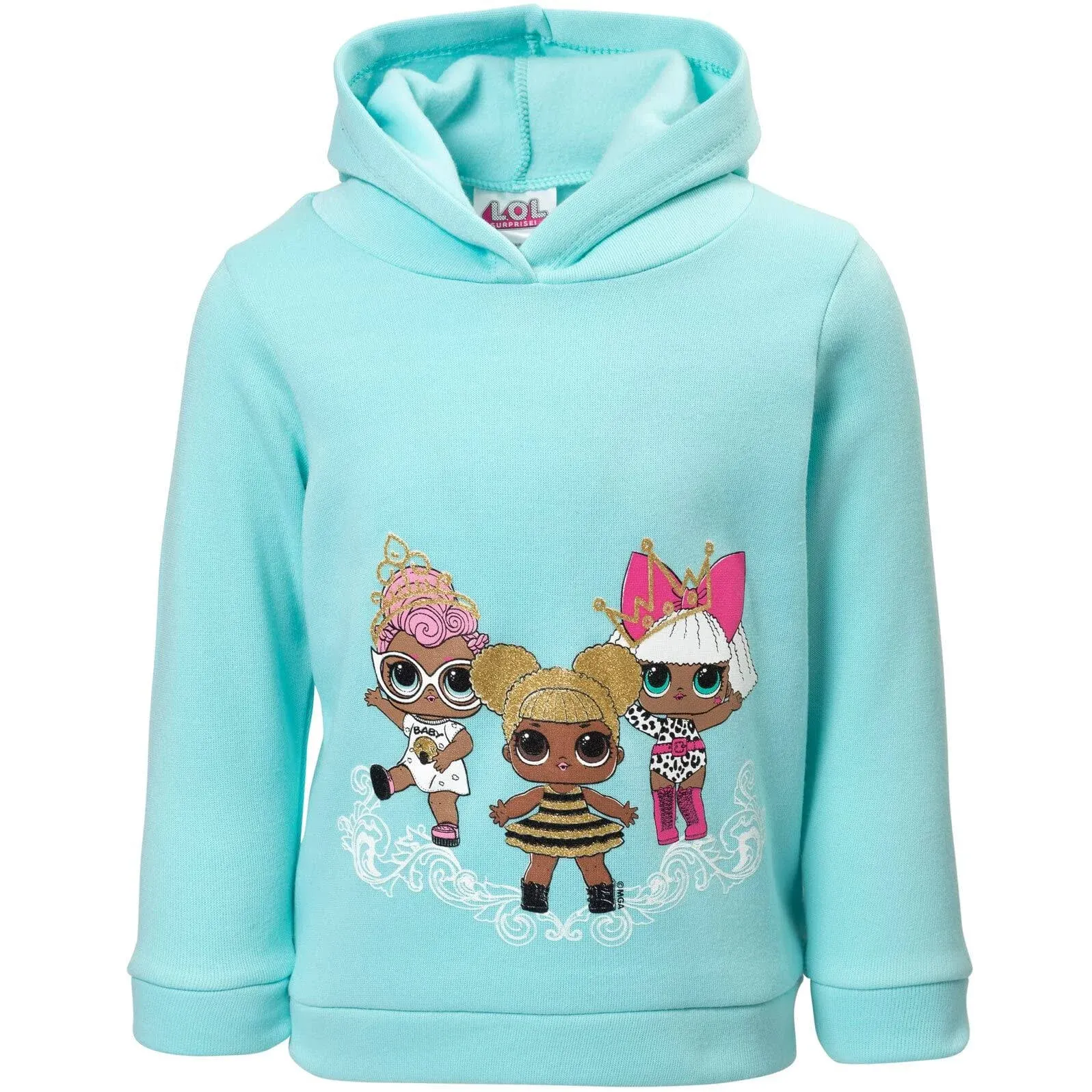 L.O.L. Surprise! Diva Queen Bee Big Girls Fleece Pullover Hoodie Blue 18-20