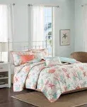 Madison Park Bedding Sets Cotton Reversible Coastal Coral Full/Queen(7-P<wbr/>cs)