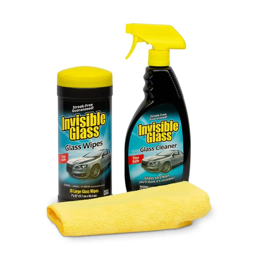 Invisible Glass 99611 Auto Glass Cleaner Kit with Streak Free Premium Glass ...