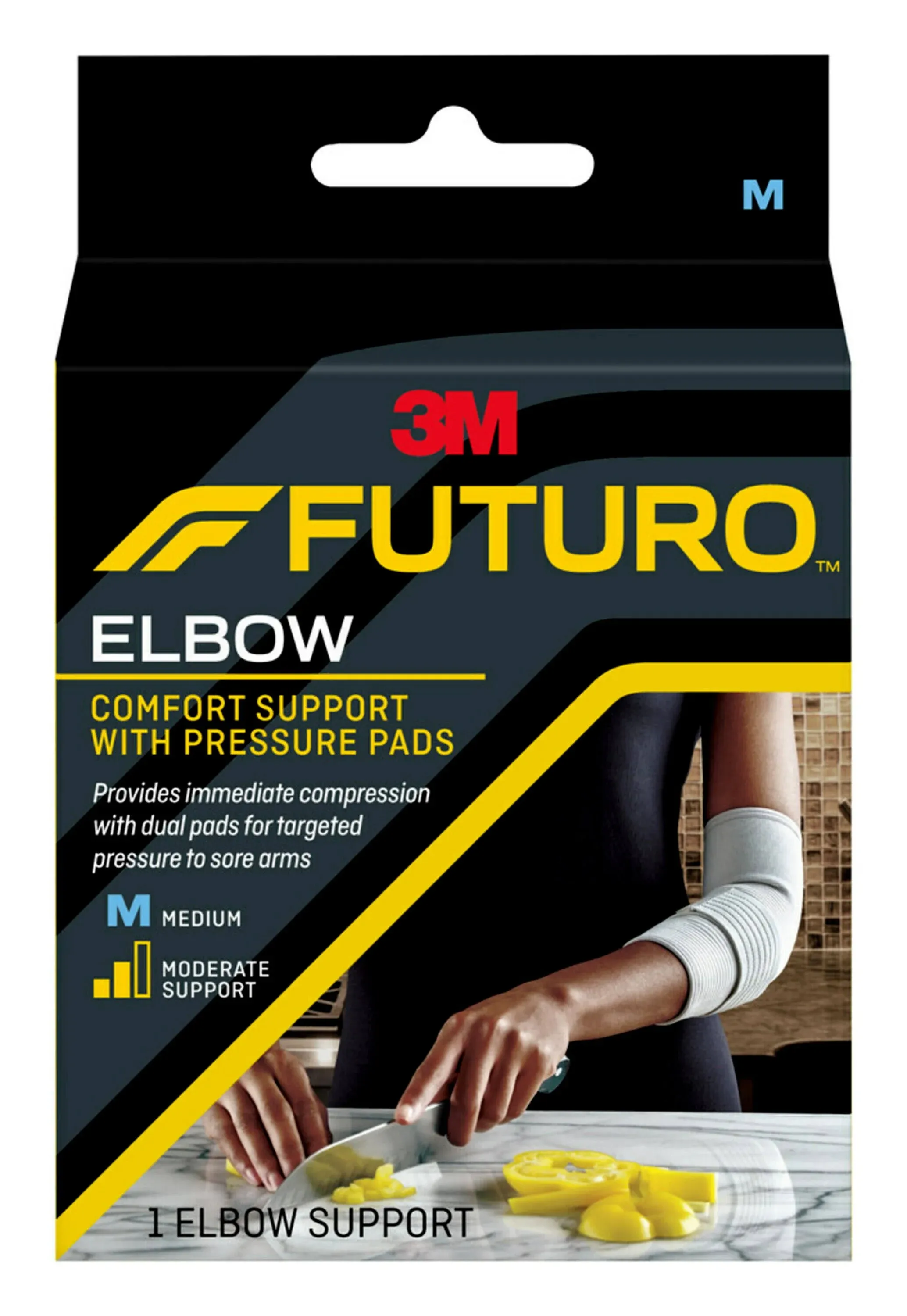 3M Futuro Elbow Support with Pressure Pads MEDIUM # 47862N