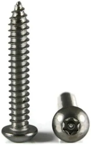 Torx W Pin Tamper Proof Security Button Head Sheet Metal Screws 18-8 Stainless ...