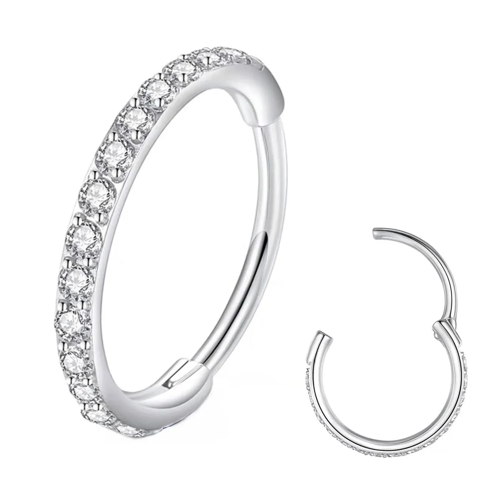 Blessmylove CZ Nose Rings Hoop