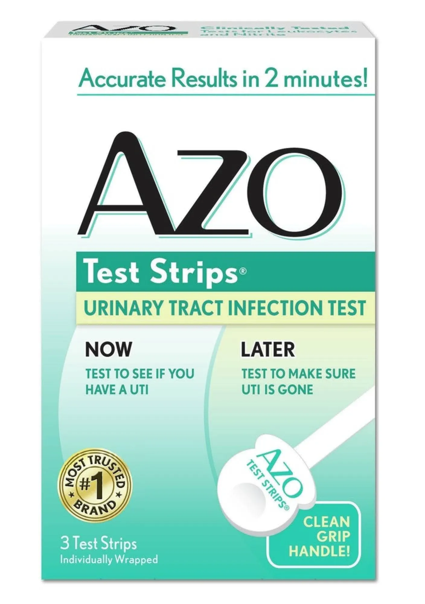 AZO Urinary Tract Infection Test Strips, 3 Self- Testing Strips