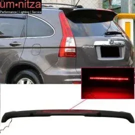 Fits 07-11 Honda CRV CR-V OE Style Trunk Spoiler w/ LED Brake Light Matte Black