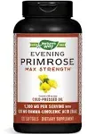 Nature's Way Evening Primrose Oil, Max Strength, Cold Pressed, Unrefined, 1,300mg per serving with 10% GLA, 120 Softgels