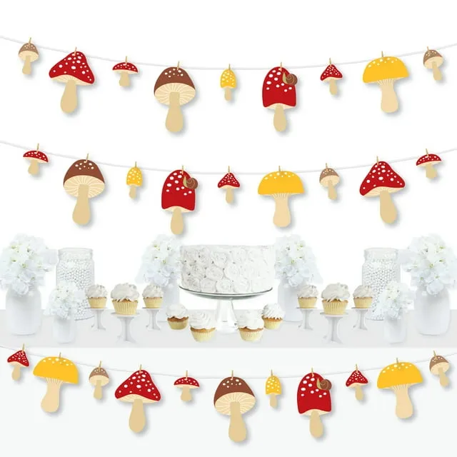 Big Dot of Happiness Wild Mushrooms - Red Toadstool Party DIY Decorations ...