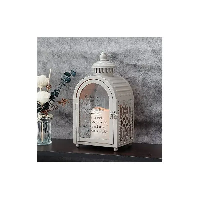 TRIROCKS Memorial Lantern 11&#039;&#039; High Walk Beside Us Remembrance Lantern With A...