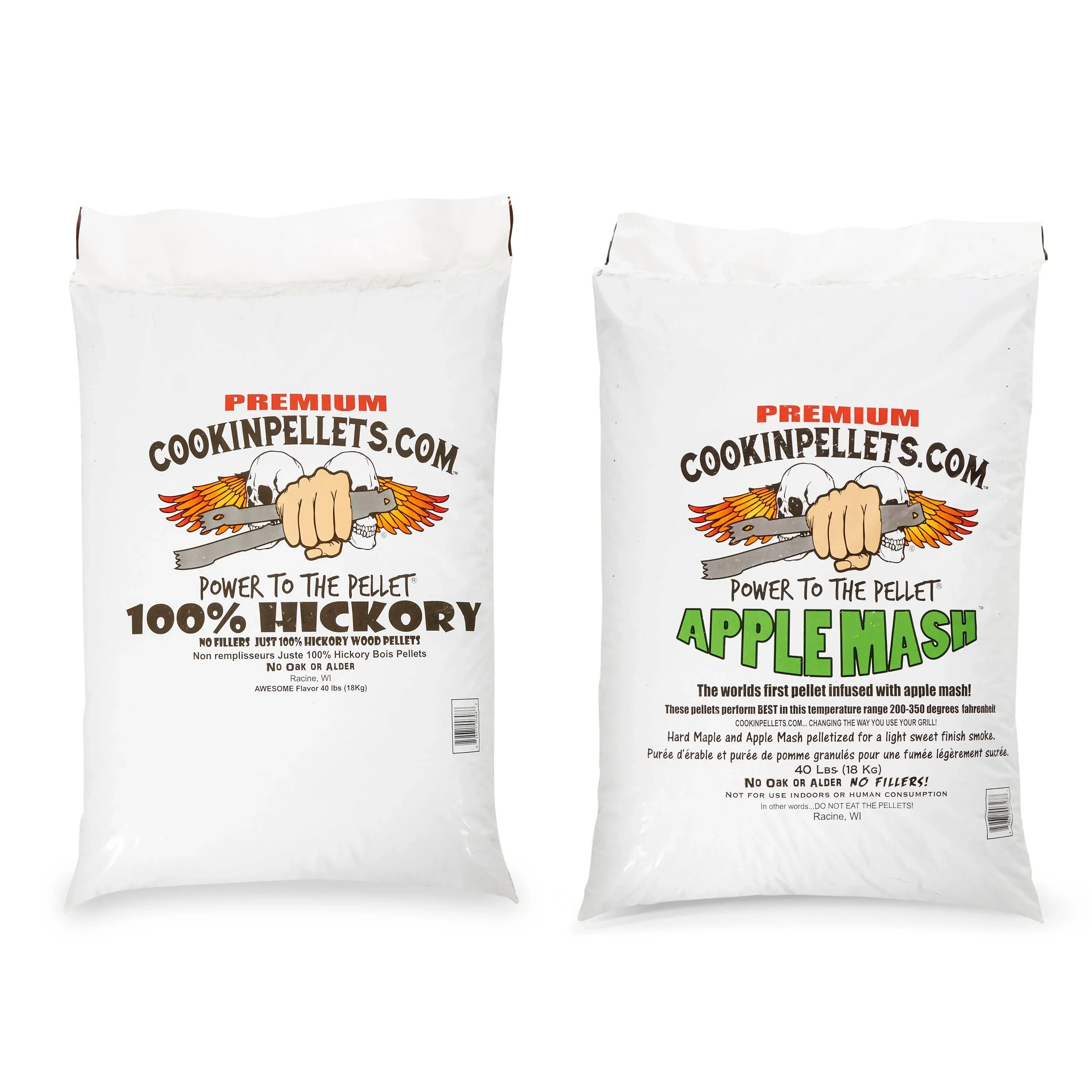 CookinPellets Premium Hickory and Apple Mash 40-lb Wood PelletsCookinPellets Premium Hickory and Apple Mash 40-lb Wood Pellets