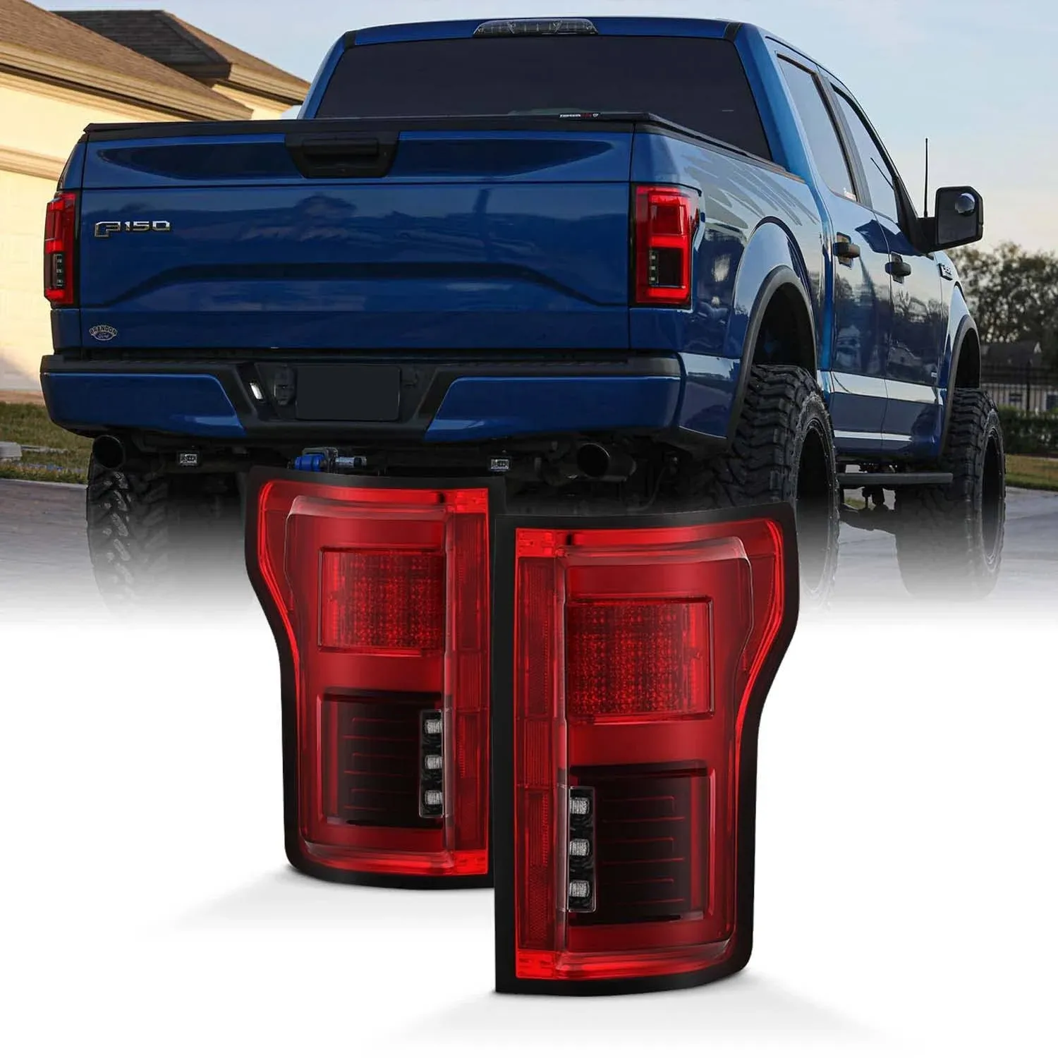 AKKON - for 2015-2017 Ford F150 Full LED Daytime Running Lamp Bar Tail Lights ...