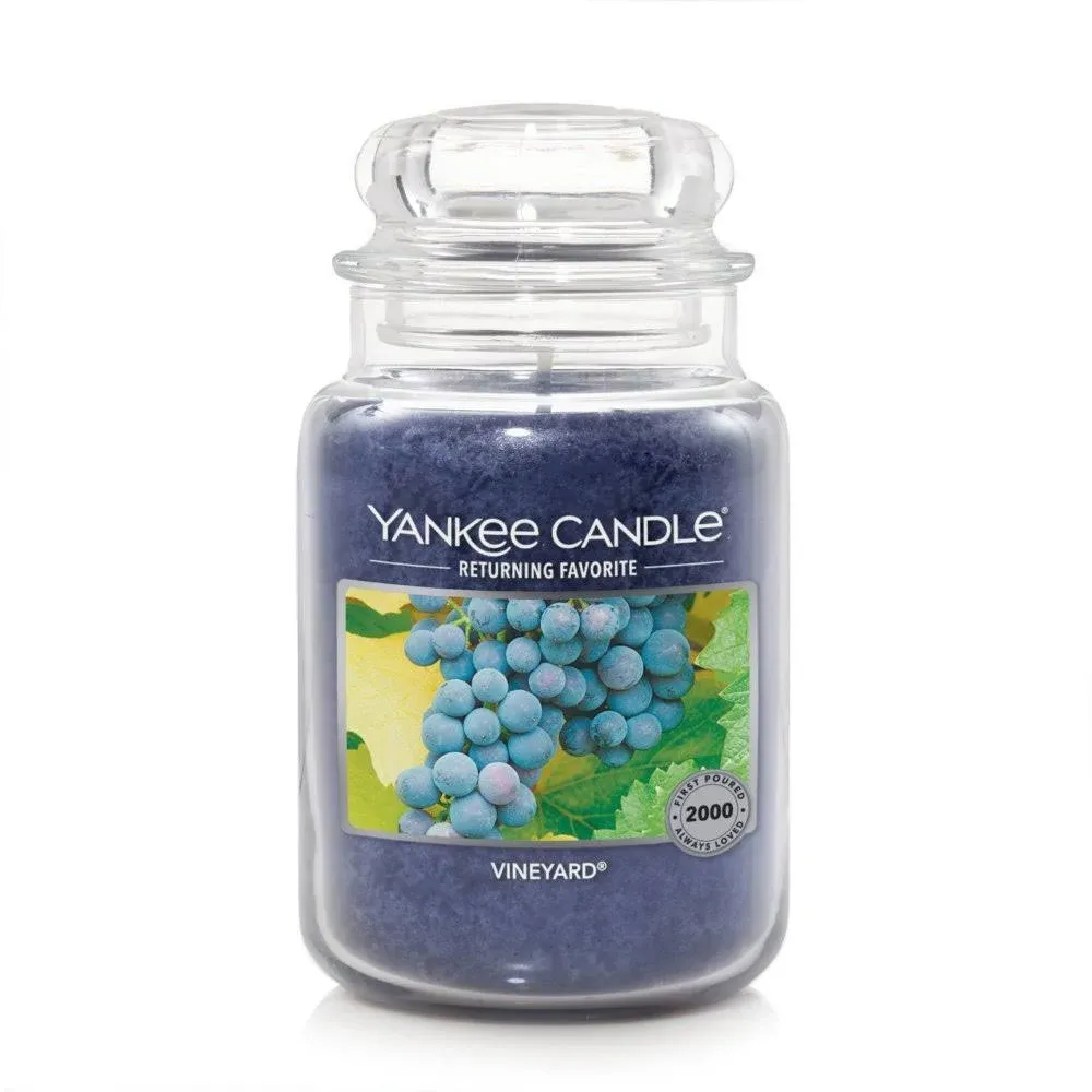 Yankee Candle Vineyard Returning Favorite Large Glass Jar Candle 22 oz New