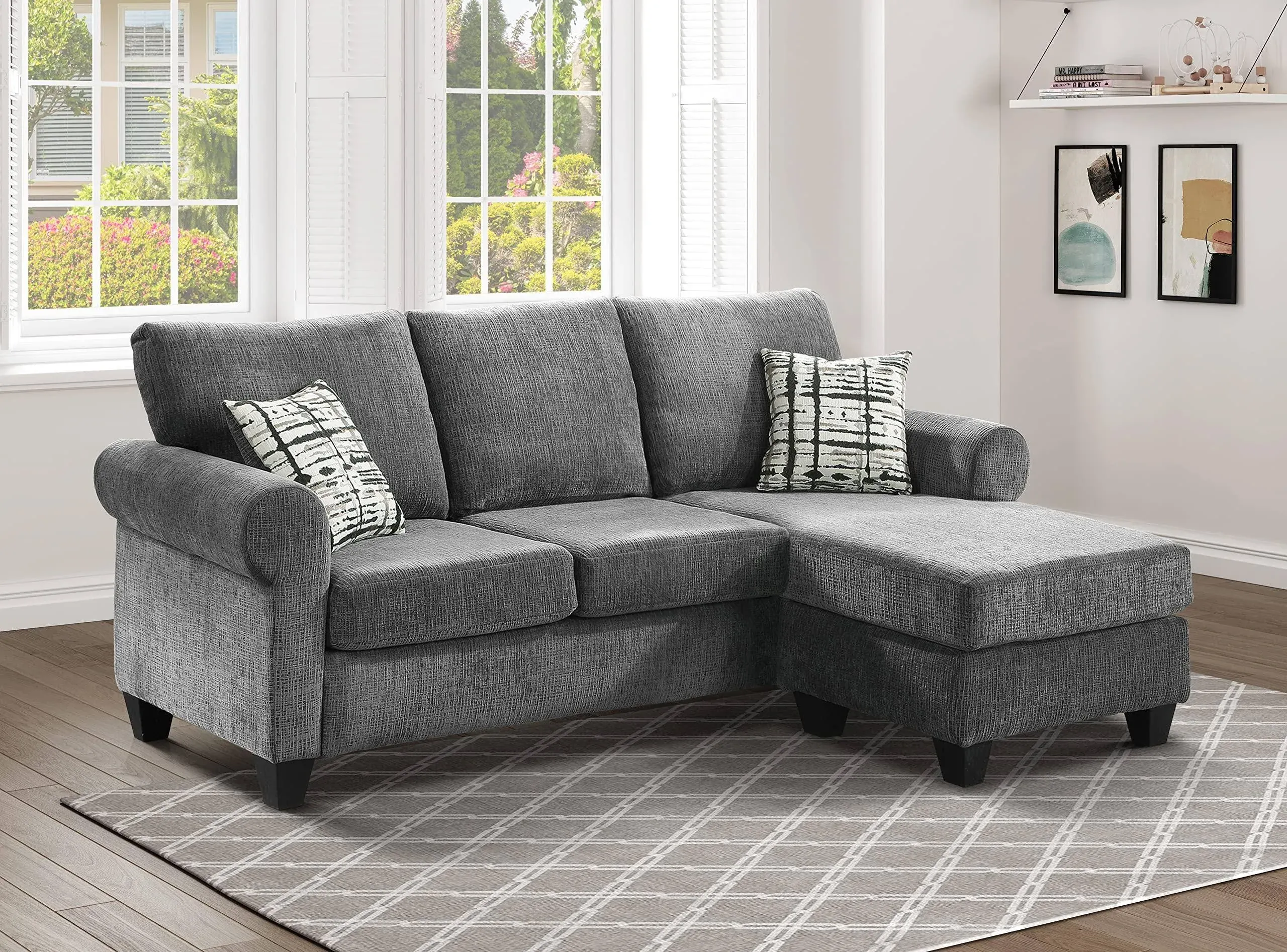 Lexicon Bridgton Reversible Sofa Chaise Gray