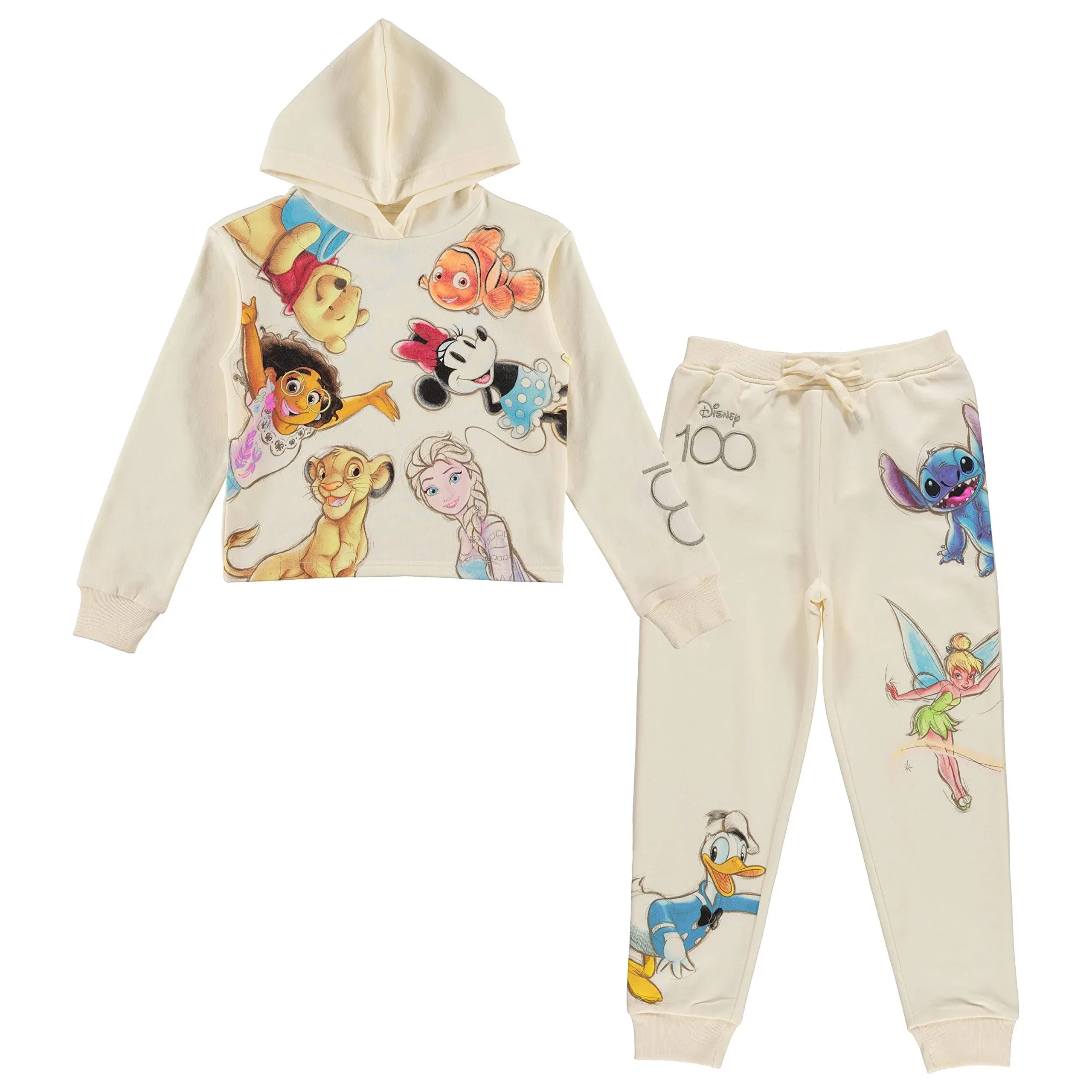 Celebrating 100 Years of Disney Magic with Our Girls' Hoodie and Jogger Set ...