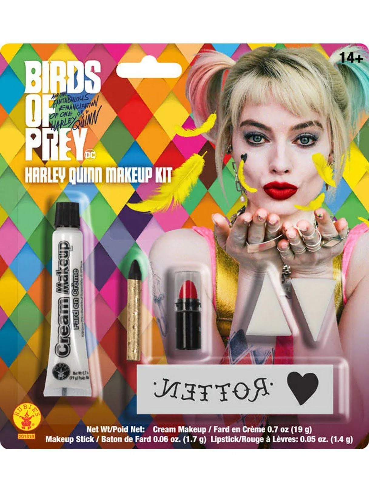 Rubie's Women's DC Comics Birds of Prey Harley Quinn Costume Make-Up Kit