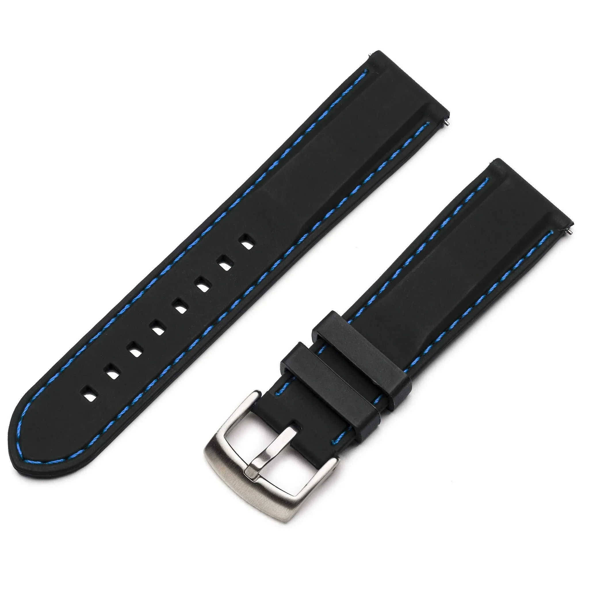 Benchmark Basics Quick Release Silicone Watch Band - Rubber Watch Straps for Men ...