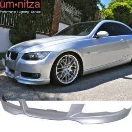 Fits 07-10 BMW E92 E93 MT MSport Front Bumper Lip Silver