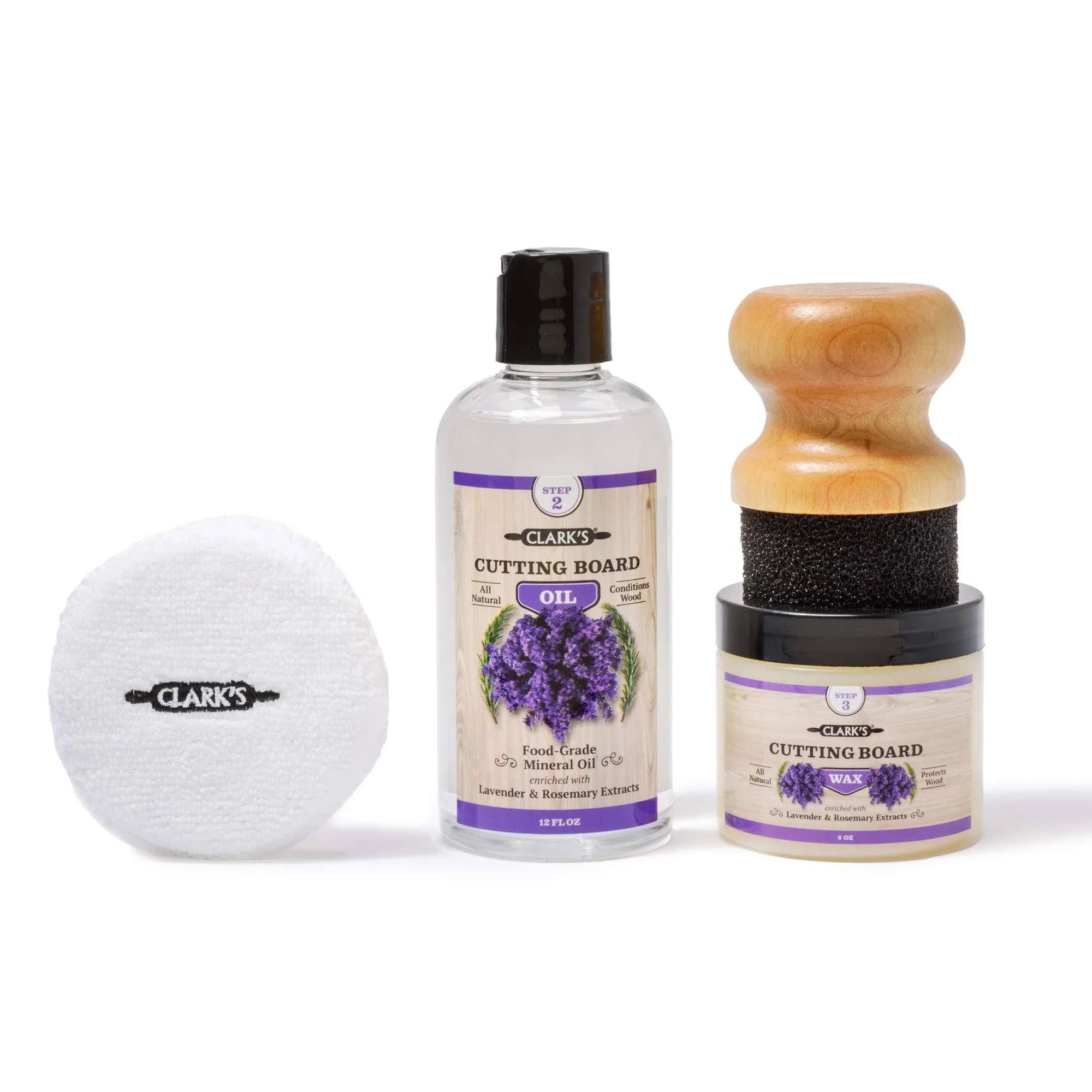 Clark's Cutting Board Finishing Kit Lavender Rosemary Scent Clark's Cutting Board ...