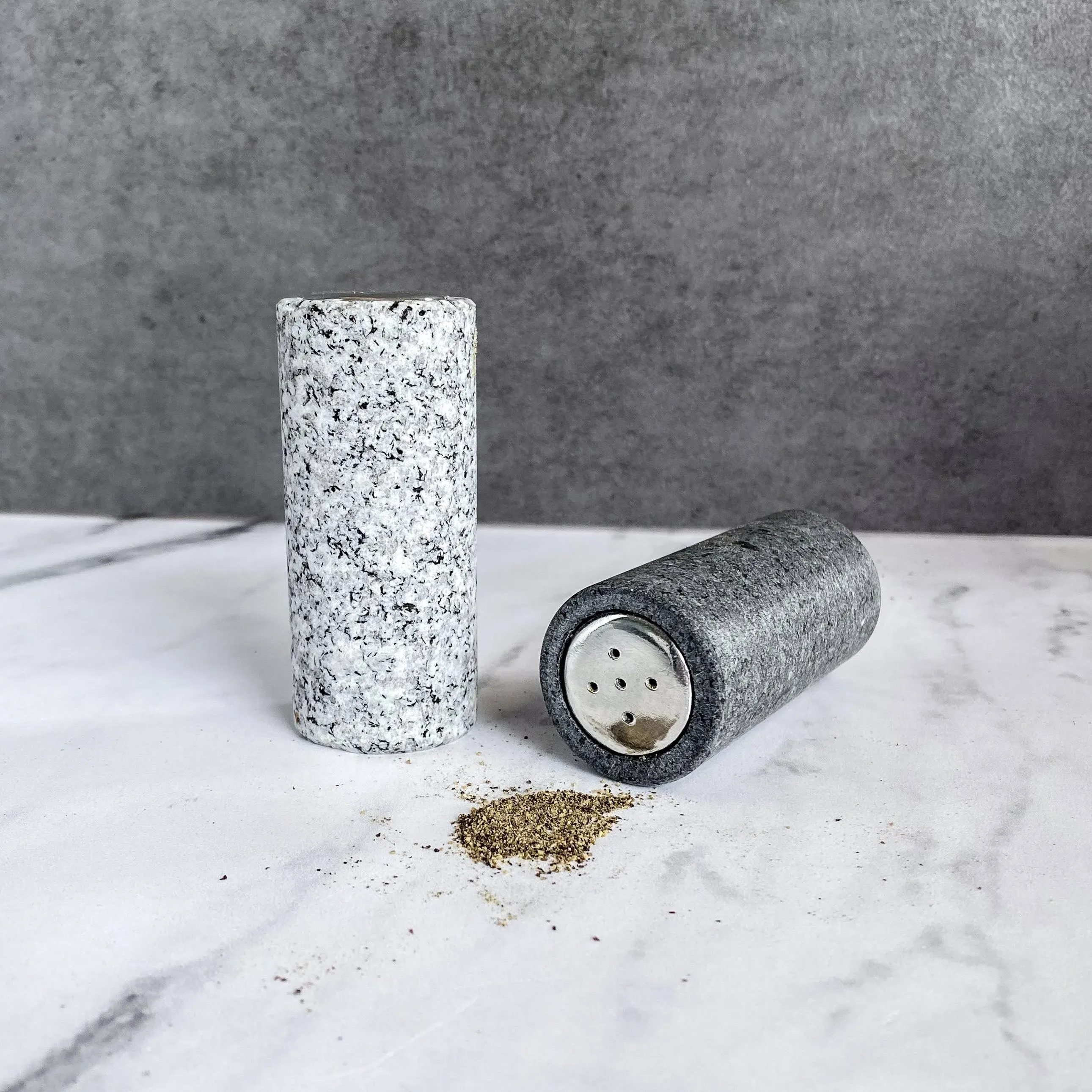 Granite Salt & Pepper Shakers - Contemporary - Salt And Pepper Shakers And Mills - by Funky Rock Designs | Houzz