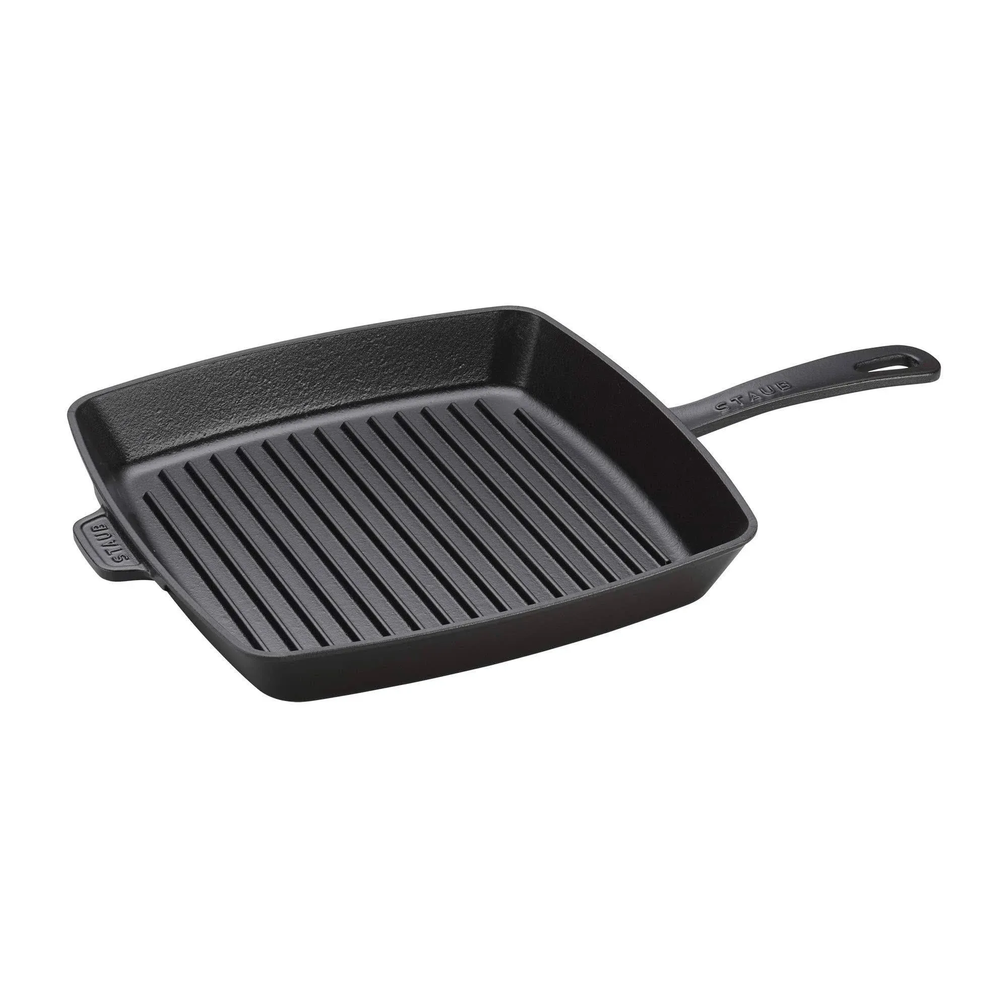 Staub 12" Cast Iron Square Grill Pan - Matte Black