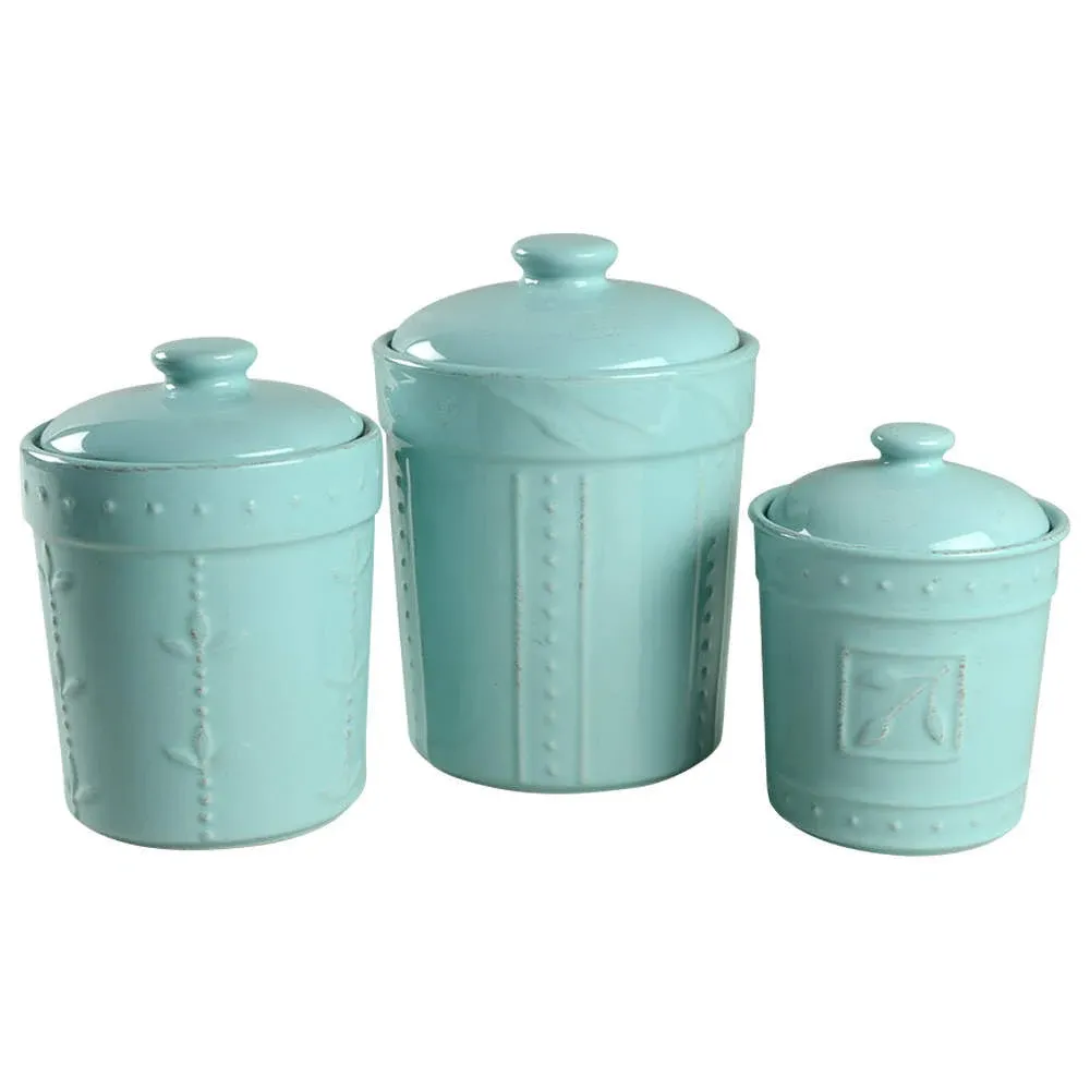 Signature Housewares Sorrento Collection Set of Three Canisters, 80 Ounce, 48 36