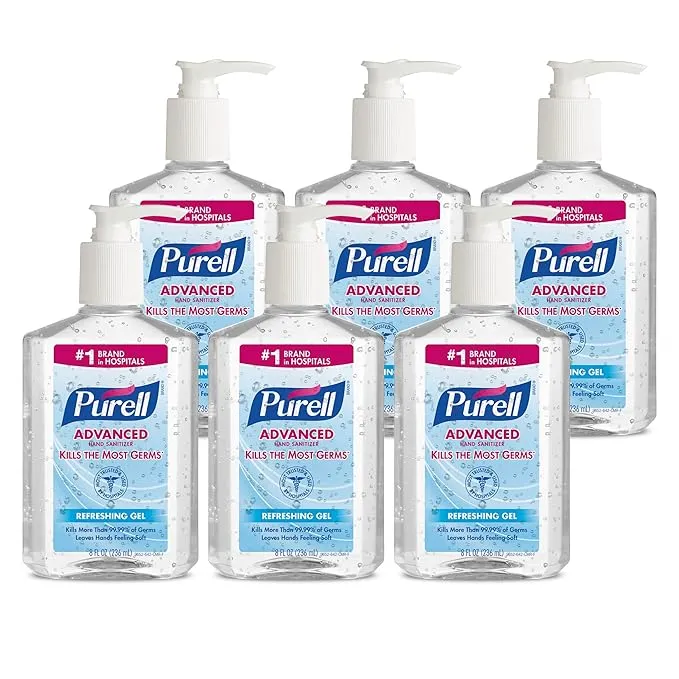 Purell Advanced Hand Sanitizer Refreshing Gel, 8 oz with Pump Dispenser