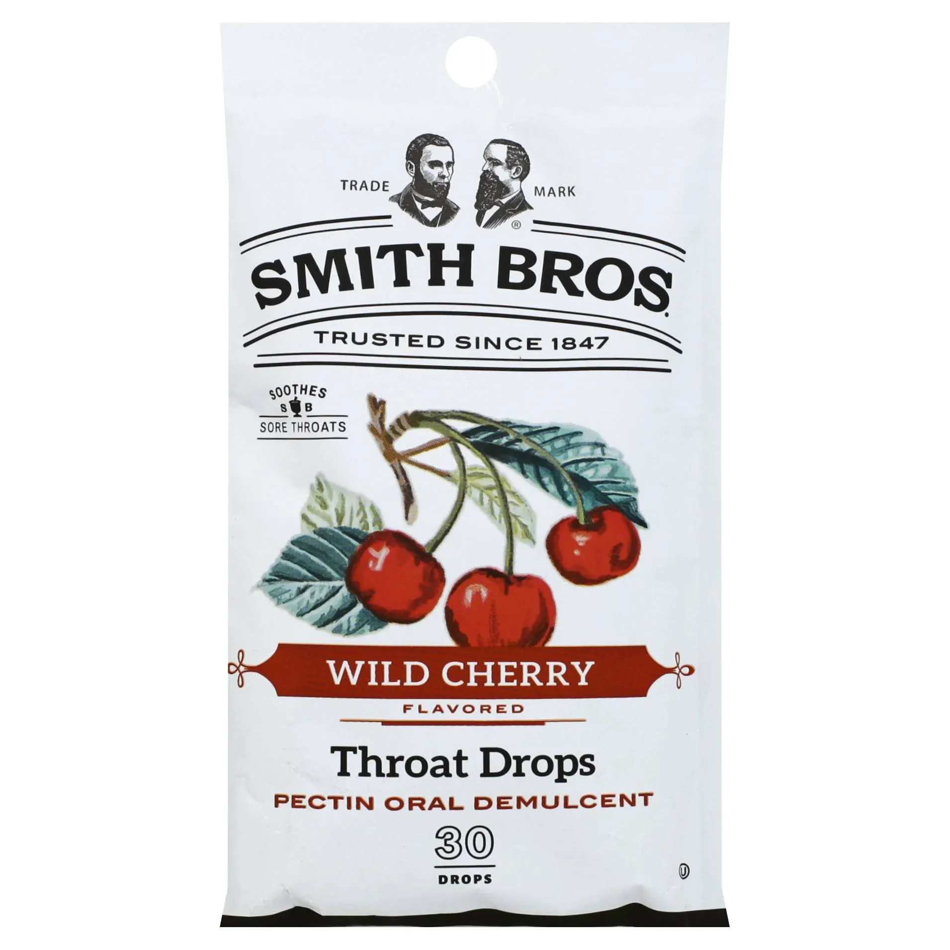 Smith Brothers Throat Drops, Wild Cherry Flavored - 30 drops