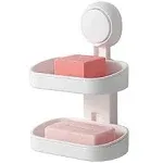 TAILI Double Layer Soap Dish Suction Cup Soap Holder