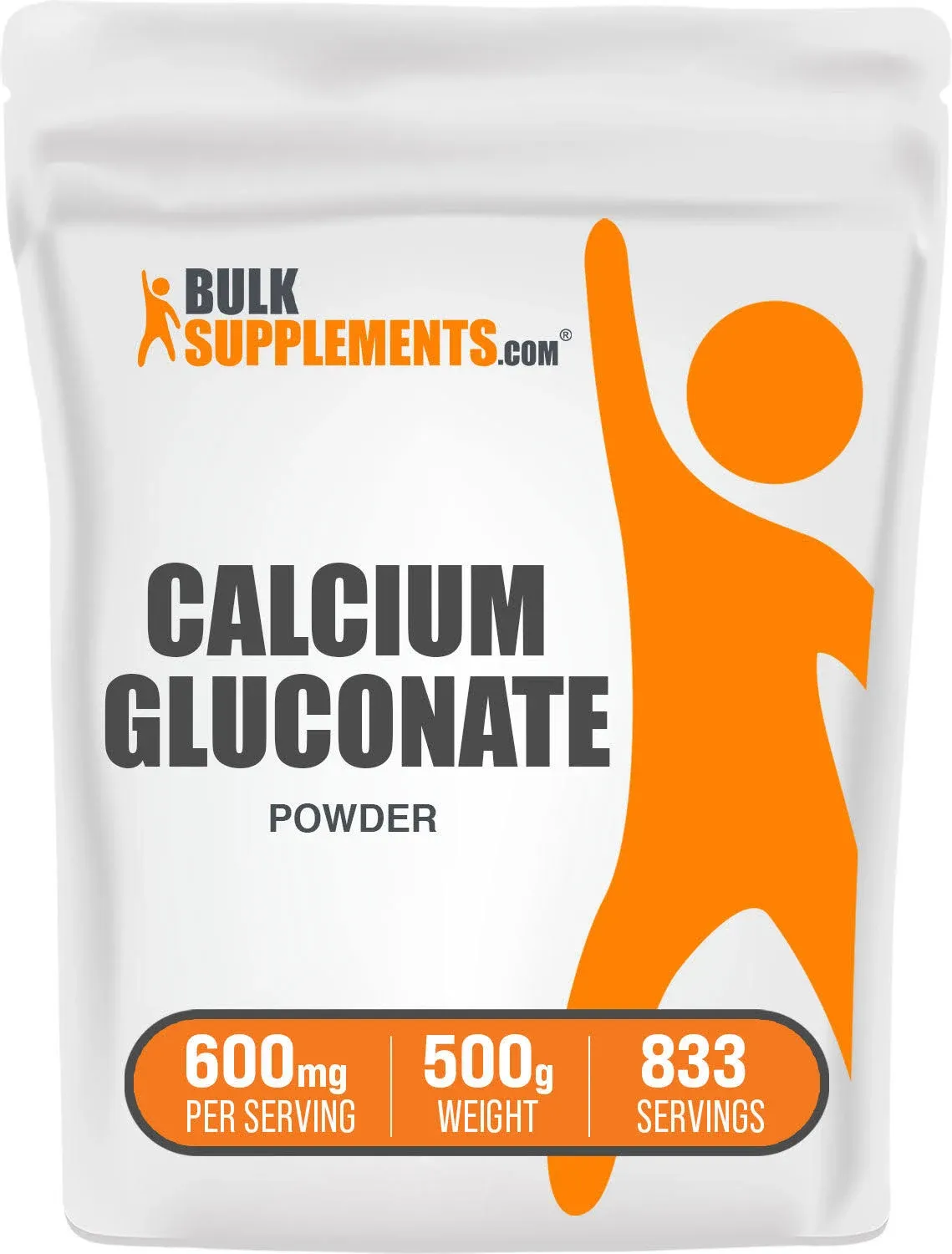 BulkSupplements Pure Calcium Gluconate Powder (500 Grams)