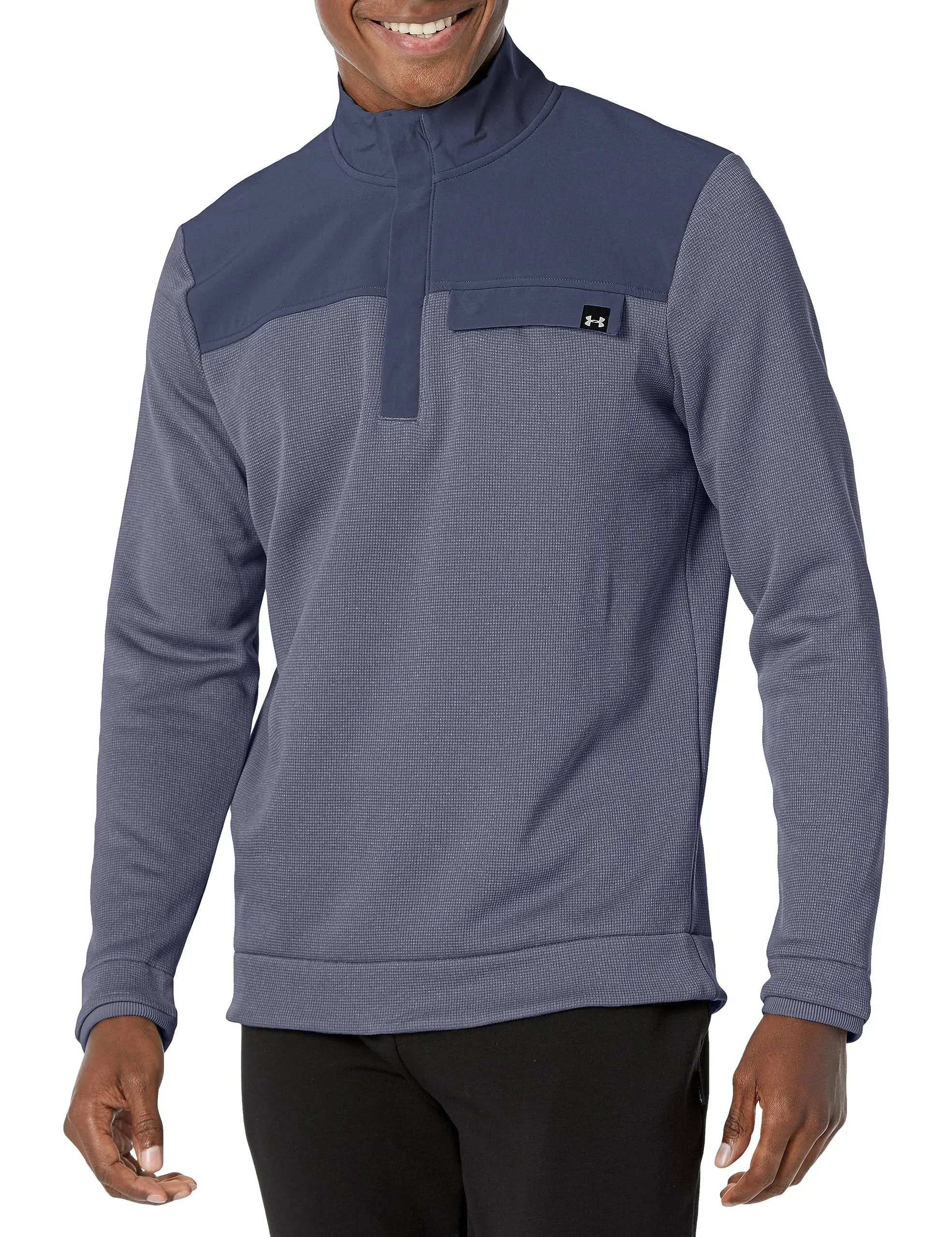 Under Armour Men's Storm Sweaterfleece 1/2 Zip Sweatshirt, Small, Downpour Gray/White