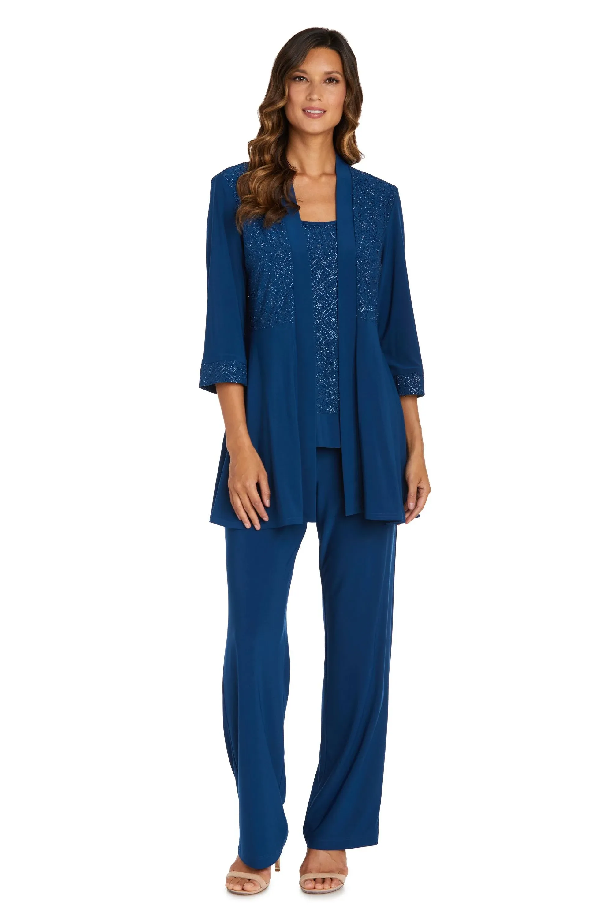 Womens Glitter 2PC Pant Suit