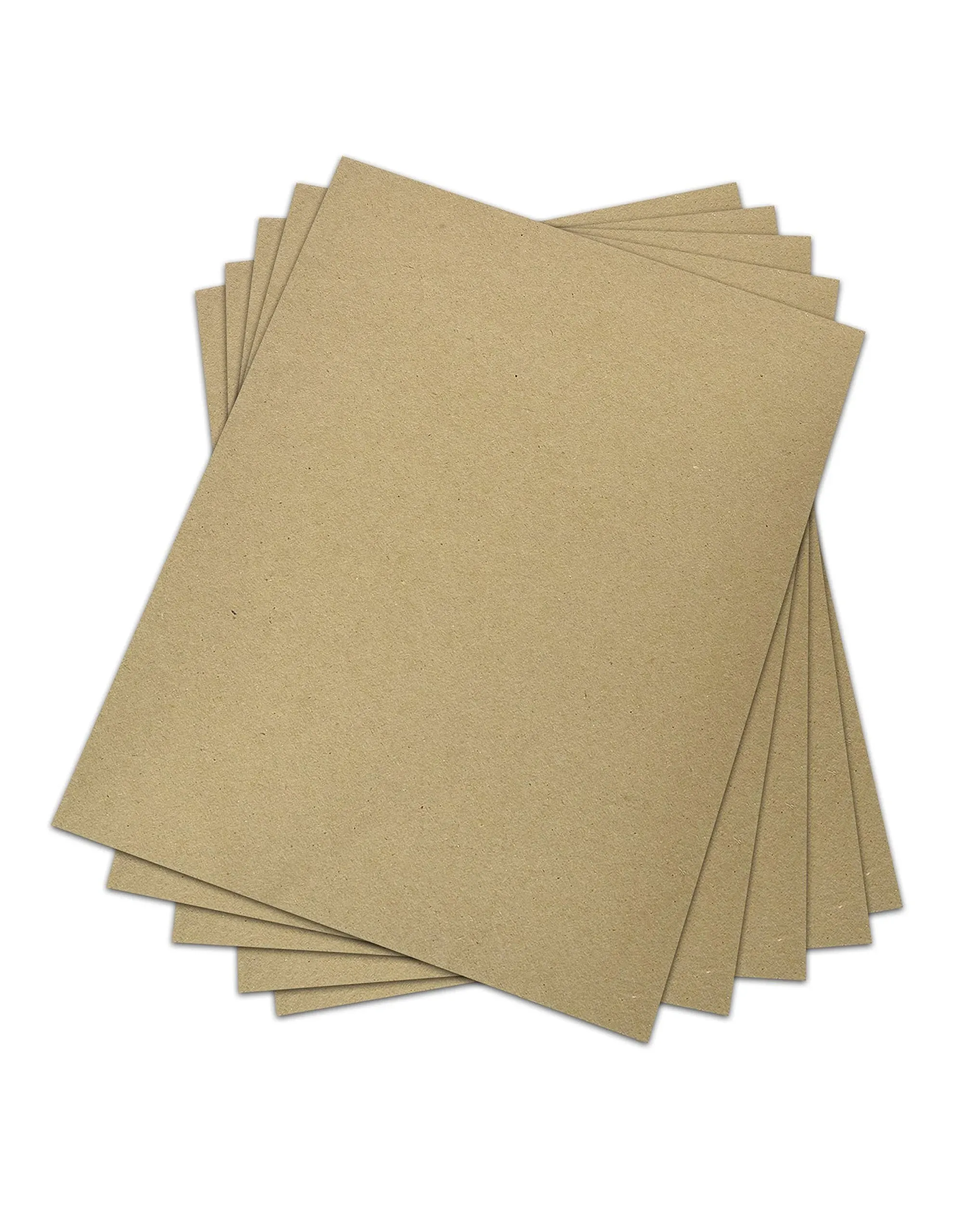 Brown Kraft Chipboard – Medium Weight 30 Point (0.03 inch) Cardboard | Thick and Sturdy, Great for Arts and Crafts, Packaging, Scrapbooking, Notepad Backing | 25 Chipboard Sheets | 8.5" x 5.5"