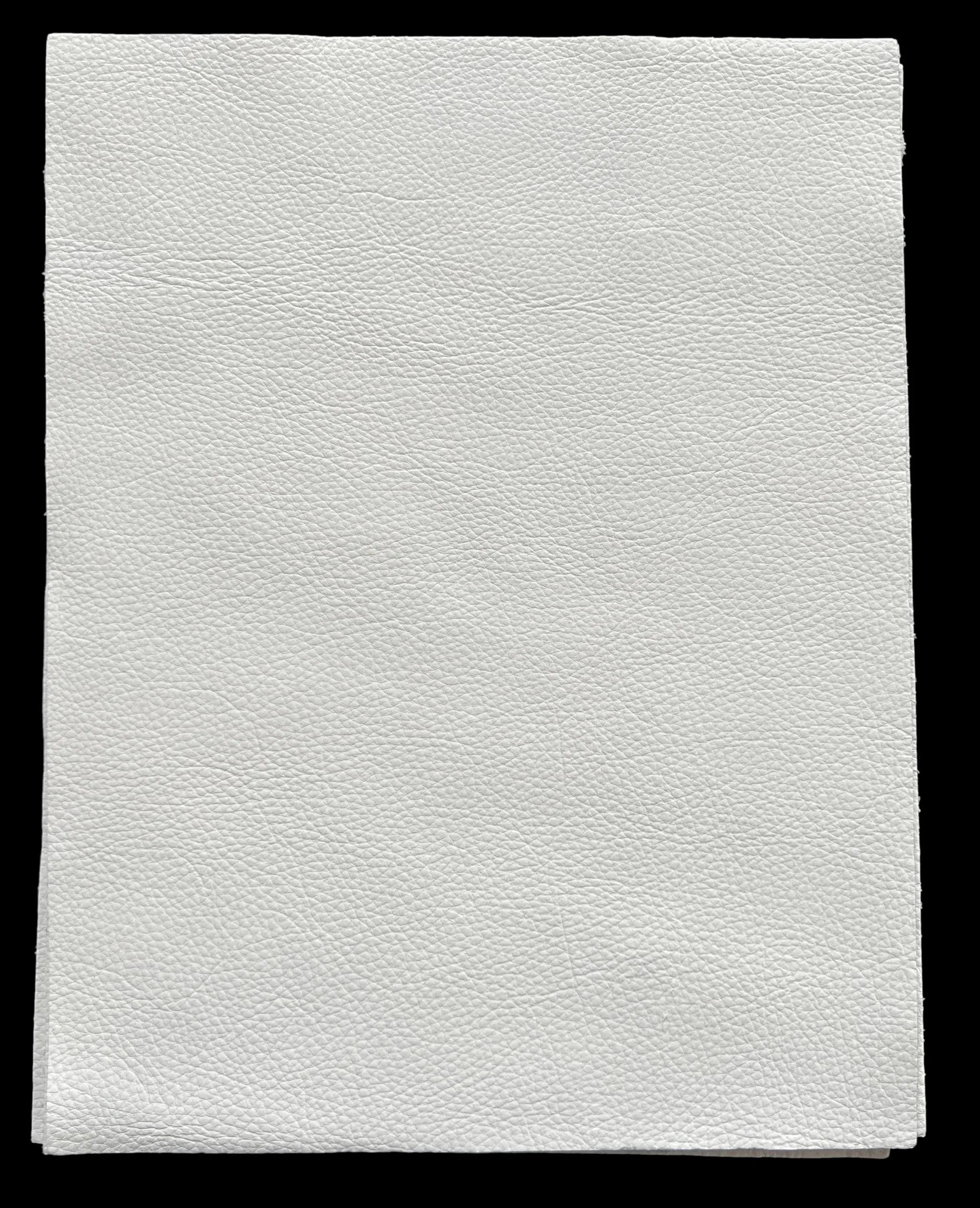 Natural Grain Cow Leather: 8.5'' x 11'' Pre Cut Leather Pieces (White, 1 Piece)