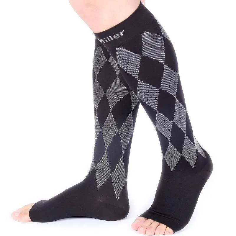 Doc Miller Open Toe Compression Socks