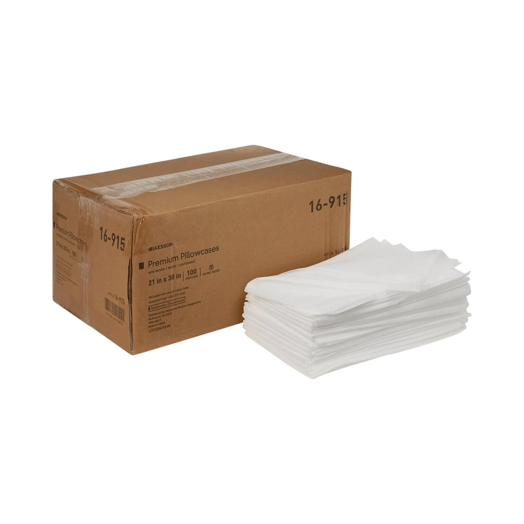 McKesson White Tissue/Poly Pillowcase