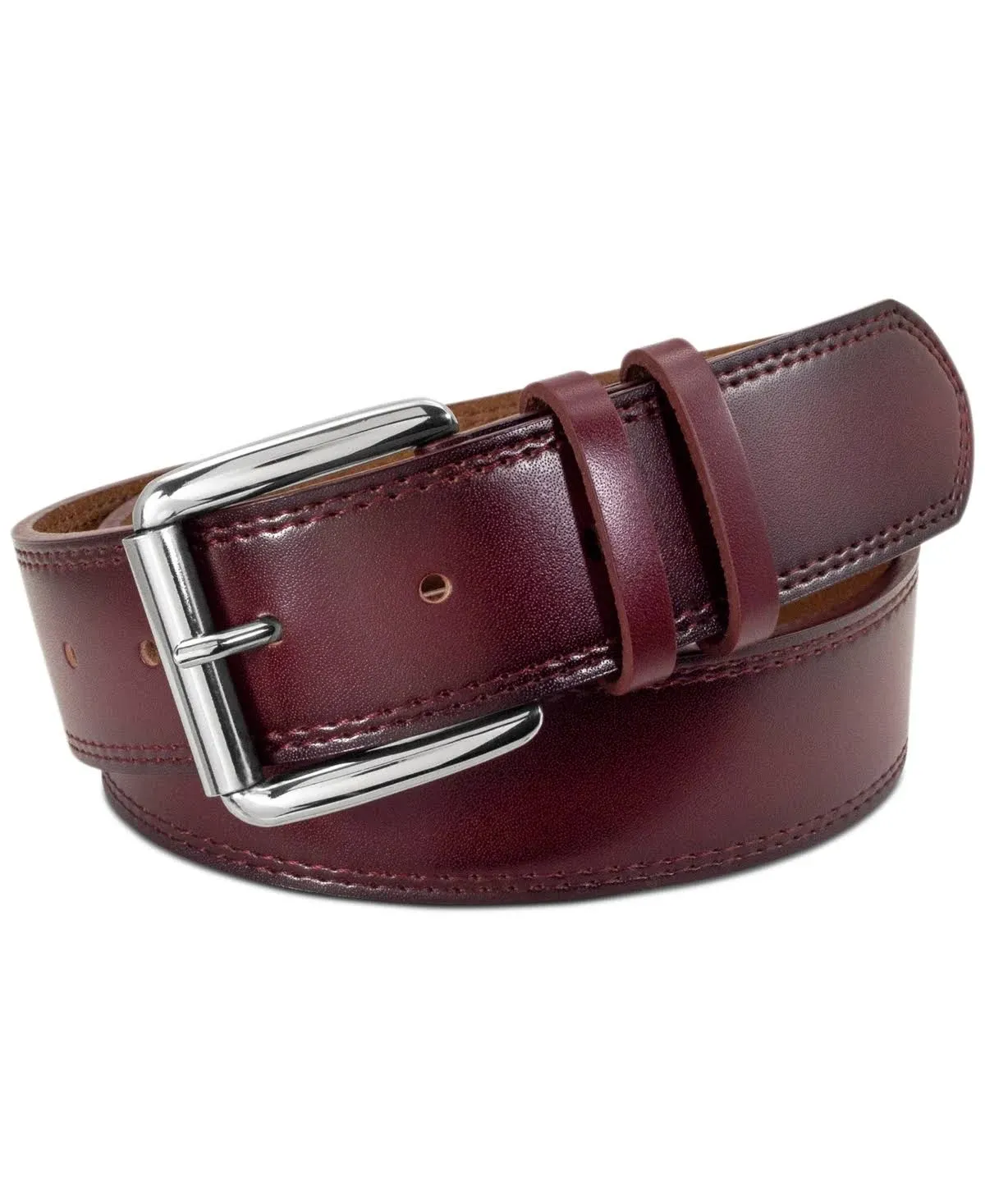 STACY ADAMS Men's Dylan 40mm Burnished Leather Belt