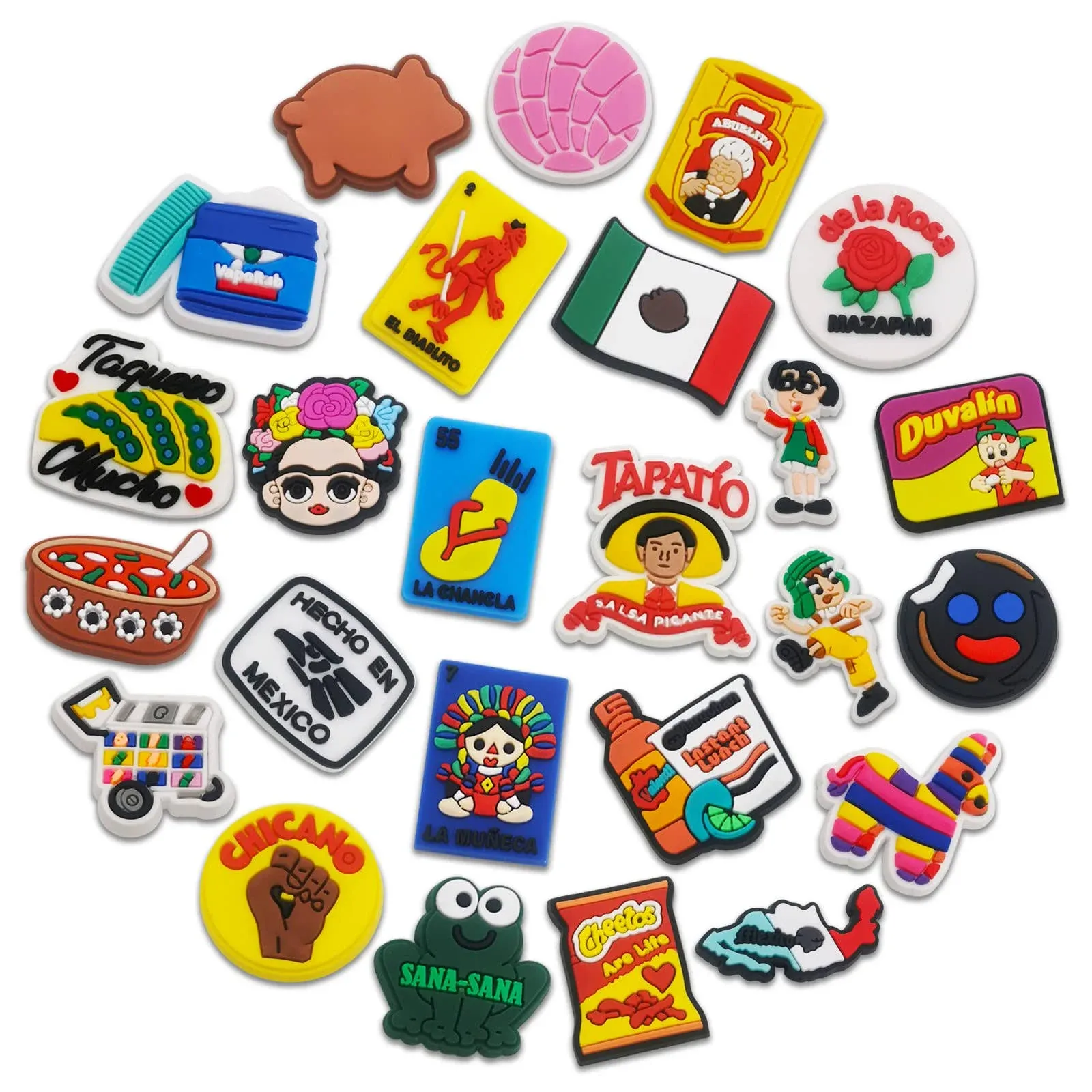 Moifom 25 | 50pcs Mexican Shoes Charms Fits for Clog Sandals, Mexican Inspired ...