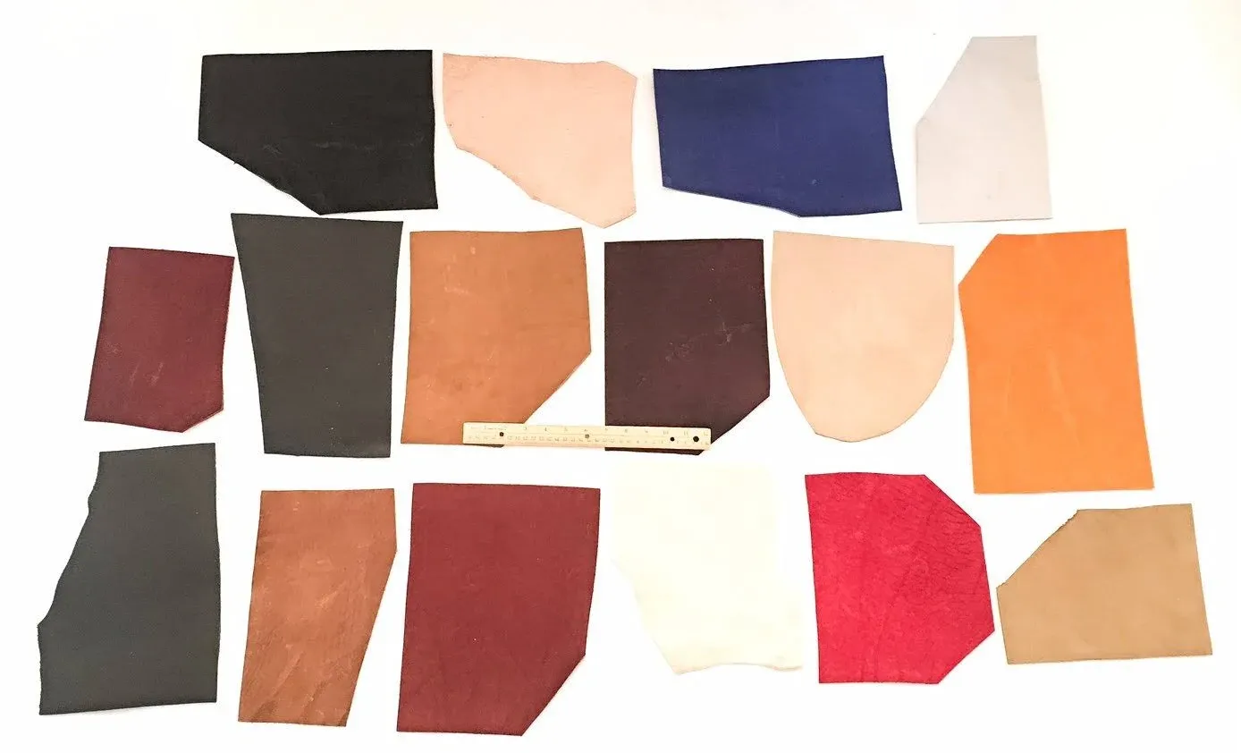 Dangerous Threads Scrap Leather Bonanza - Mixed Leather Pieces - Mixed Styles, Sizes, and Colors, 3 Full Pounds!