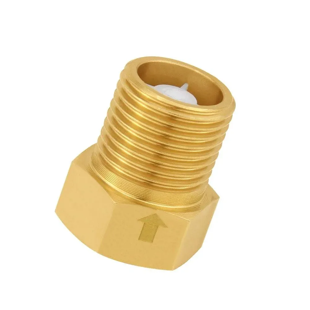 Brass Check Valve 1/2&#034; Male to 1/2&#034; Male Thread One Way Non Return Backflow P...