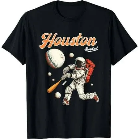 Retro Vintage Houston Texas Baseball Astronaut Crush City T-Shirt, Women's, Size ...