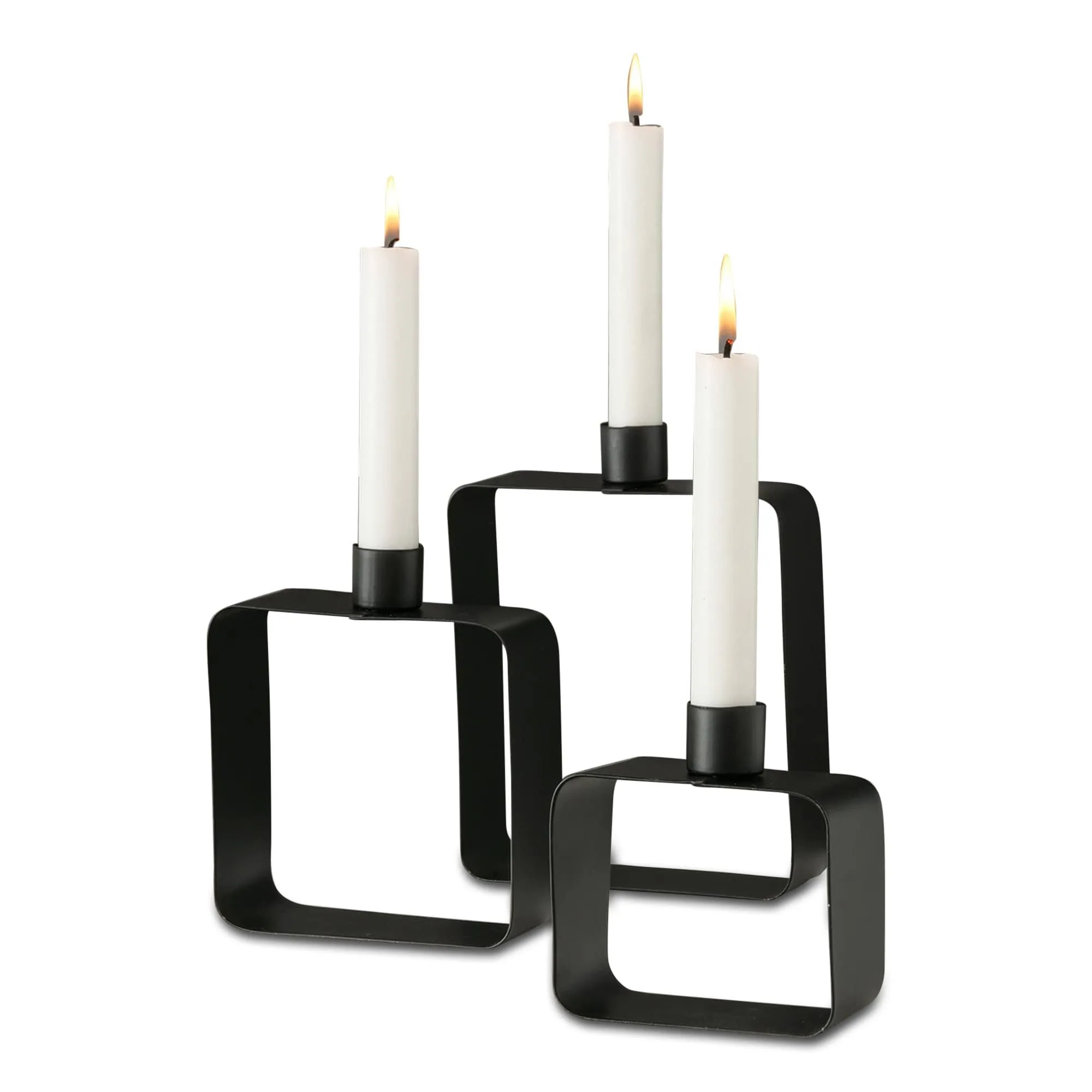 Open Square Candle Holders, 8 L x 2 W x 6 H inches - Contemporary - Candleholders - by Whole House Worlds | Houzz