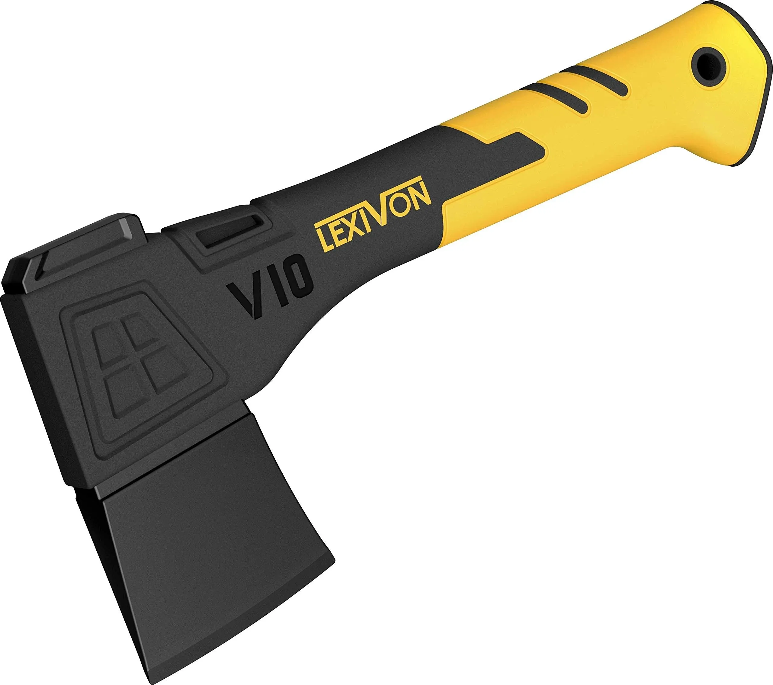 Lexivon Camping Hatchet 10inch Axe Ergonomic Tpr Grip Lightweight Fiberglass