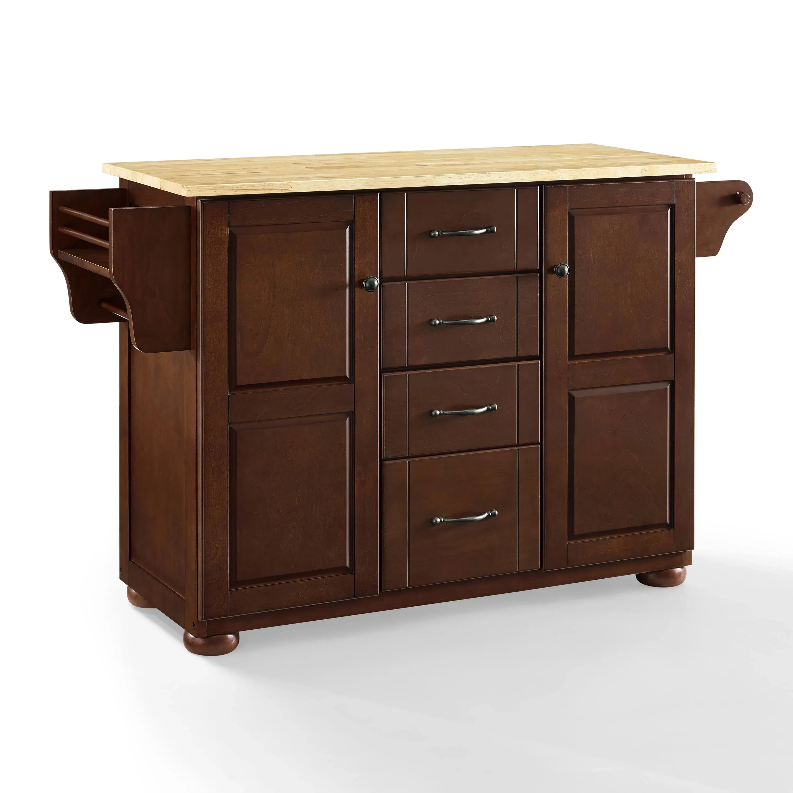 Crosley Furniture Eleanor Wood Top Kitchen Island Mahogany/Natural