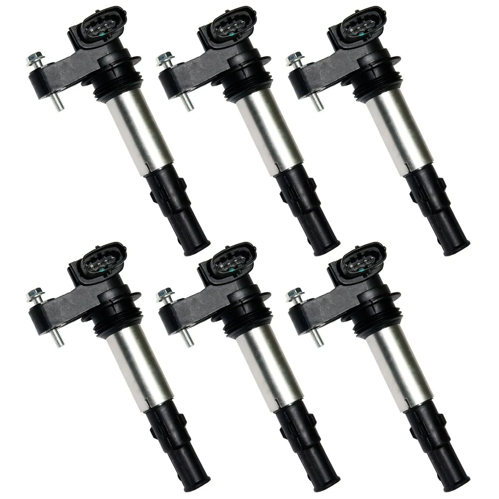 MAS Set of 6 Ignition Coil Pack Compatible with Buick Cadillac Chevy GMC Saab...