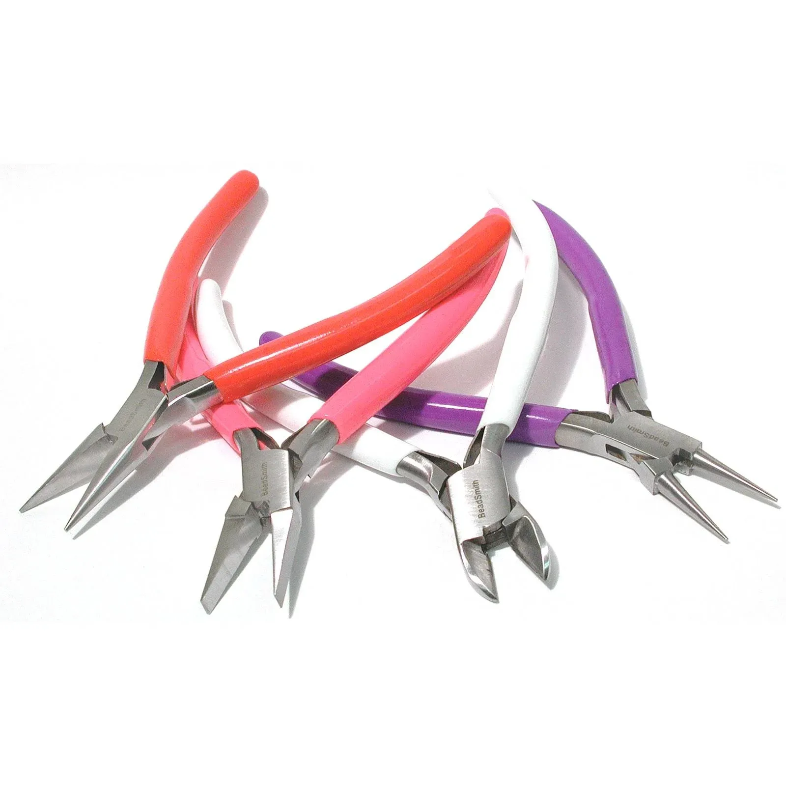 Beadsmith Color Jewelry Tool Pliers Kit - 4 Piece Set w/ Case