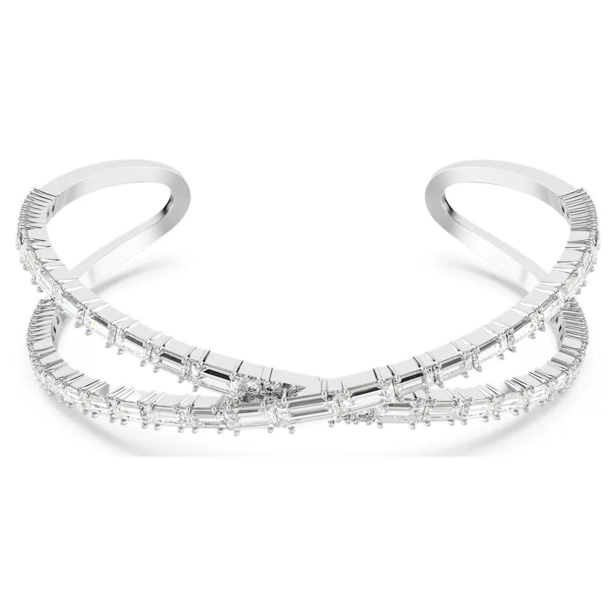 Swarovski Hyperbola Cuff Infinity White Rhodium Plated