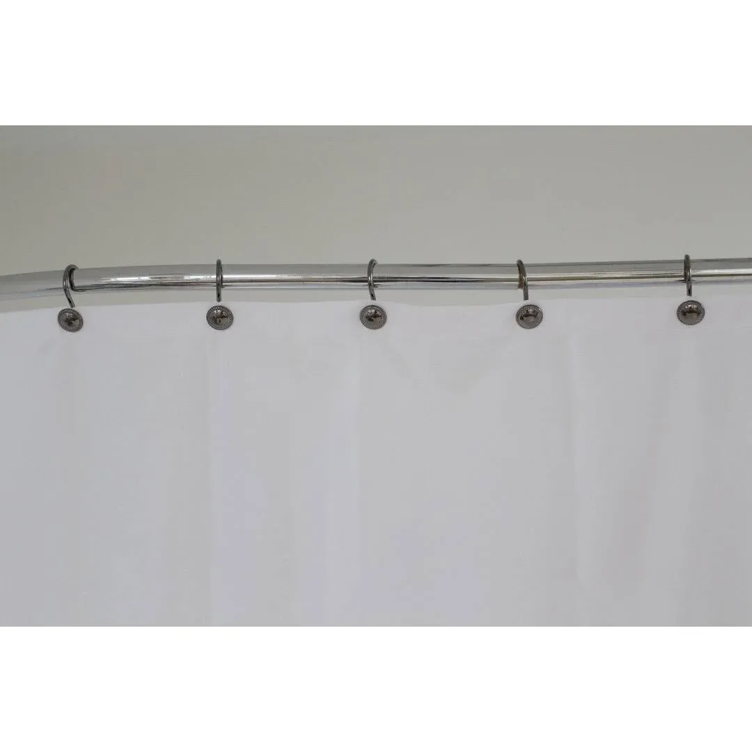 Splash Home Premium Button Shower Curtain Hooks (Set of 12)