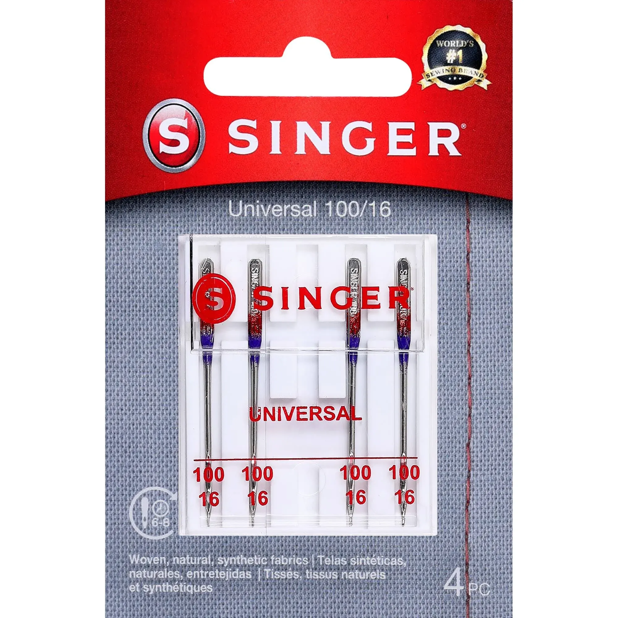 SINGER Universal Regular Point Machine Needles 5/Pkg