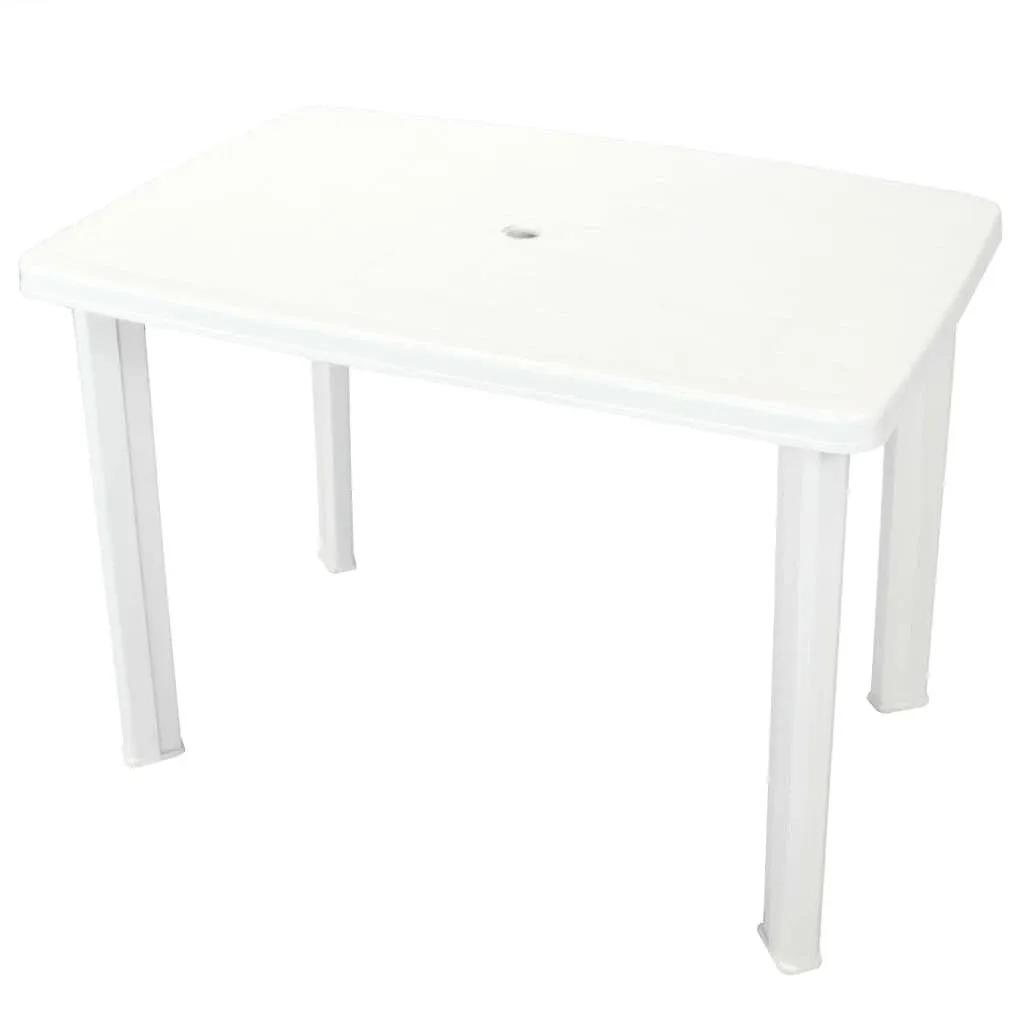 vidaXL Garden Table 39.8"x26.8"x28.3" Plastic White