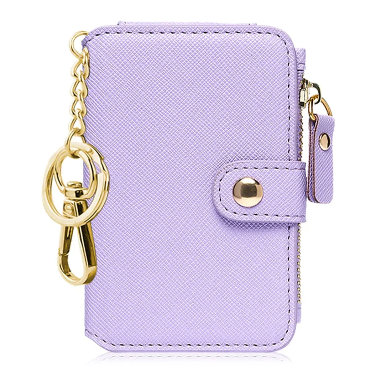 Keychain Wallet Women Minimalist Credit Card Holder with Coin Purse Card Hold...